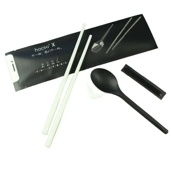 Disposable chopsticks cutlery dinnerware sets disposable tableware bag customized brand