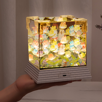 Lampe musicale miroir fleurie rechargeable à LED, veilleuse de chevet intelligente pour chambre à coucher