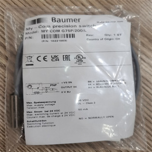 เซ็นเซอร์ตรวจจับตำแหน่งแบบไม่สัมผัส Baumer My-Com G75P-200L สายเคเบิลโลหะ 546 - Product Image 2