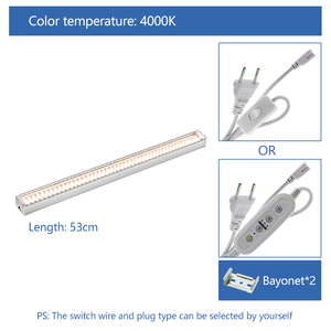 T12 LED 25W Grow Light Strip Full Spectrum 4000K Tubo de luz vegetal hidropónico con cable de interruptor para crecimiento y cultivo de plantas - Product Image 4