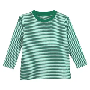 monogram striped knit shirts casual long sleeve cotton t shirt winter kids clothing baby boys t-shirts