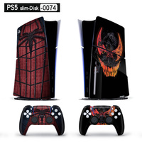 Nouvel autocollant de peau d'ensemble complet personnalisé pour couverture de décalque de peau de vinyle mince de PS5 pour la Console et le contrôleur minces de PS5