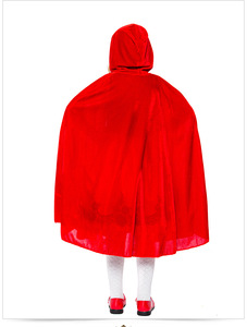 Disfraz de <span class=keywords><strong>Caperucita</strong></span> <span class=keywords><strong>Roja</strong></span> para Niñas, Vestido de <span class=keywords><strong>Caperucita</strong></span> <span class=keywords><strong>Roja</strong></span> y <span class=keywords><strong>Capa</strong></span> <span class=keywords><strong>Roja</strong></span> con Capucha, Disfraz de Halloween para Niñas - Product Image 2