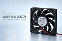 Ventilateur axial à roulement à billes en plastique carré XFS DC sans balais, haute vitesse, faible bruit, OEM/ODM 5V/12V/24V Noir 5