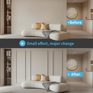 <span class=keywords><strong>Kit</strong></span> d'habillage de moulures murales préfabriquées auto-adhésives prêtes à assembler Panneaux de lambris en polystyrène PS Moulure décorative pour meubles - Product Image 3