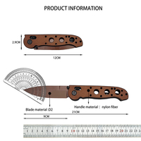 Couteau pliant M16 en acier D2 haute dureté pour extérieur, outil de chasse et de camping multi-usage, qualité industrielle OEM