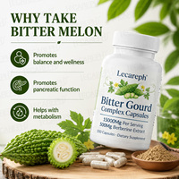 Complément Alimentaire Naturel à Base de Melon Amer, Extrait de Fruit de Melon Amer, Capsules Complexes pour la Perte de Poids