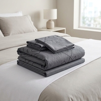 Ensemble de literie en microfibre douce 100% polyester, 4 pièces, housse de couette, drap, taie d'oreiller, moderne, toutes saisons, lavable, vente en gros