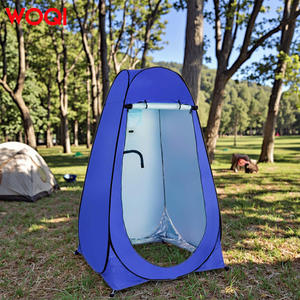 Tente de douche et toilettes de camping Woqi Pop Up Privacy, 120x120x190cm, simple couche, imperméable, bleue, personnalisable - Product Image 1