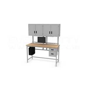 Mesa de trabajo de madera de acero para laboratorio, fabricante profesional, respetuoso con el medio ambiente y conservante - Product Image 1