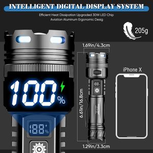 โคมไฟล่าสัตว์ชาร์จไฟได้สว่างมาก L ไฟฉายส่องสว่างระยะไกลไฟฉายไมโครยูเอสบีกันน้ำ - Product Image 3