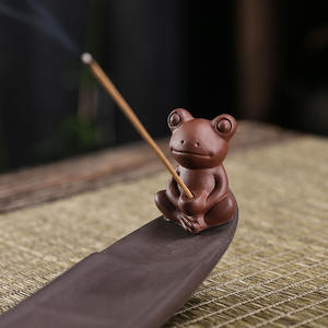 Soporte creativo para palo <span class=keywords><strong>de</strong></span> incienso <span class=keywords><strong>de</strong></span> rana americana europea, Base <span class=keywords><strong>de</strong></span> madera <span class=keywords><strong>de</strong></span> arcilla púrpura para madera <span class=keywords><strong>de</strong></span> agar, Sándalo, uso religioso transfronterizo - Product Image 2