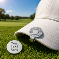 Marqueur de balle de golf personnalisé avec clip pour chapeau, outil de réparation de divots magnétique en métal, cadeau gravé personnalisé, accessoire de golfeur, vente en gros