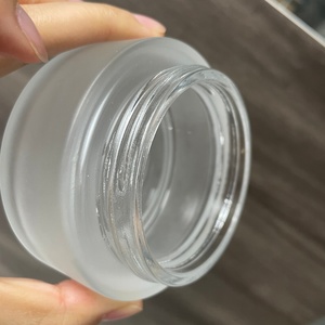 Custom Empty Bamboo Cosmetic Packaging Cream <b>Container</b> 30ml 50ml 100ml <b>Clear</b> Frosted Wooden Glass Jar With Bamboo Lid - Product Image 6