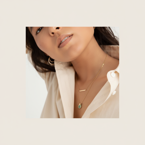 สร้อยคอคริสตัลพลอยเชื่อมโยง - Product Image 1