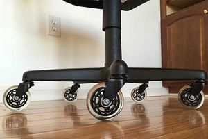 Blaue 3-Zoll Polyurethan-Lenkrollen für Bürostühle mit Gewindestift für Büromöbel - Product Image 6