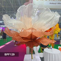 Décoration de sol pour fenêtre, fleur géante pour événement, fleur géante unique en papier organza, grande taille pour mariage