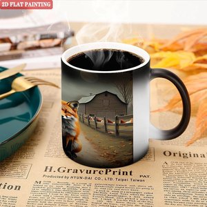 Mug cadeau créatif et original, noir givré, 11 oz, céramique, changeant de couleur à la chaleur, tasse à boire quotidienne - Product Image 5