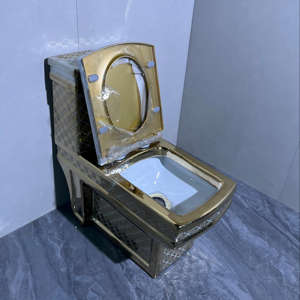 Toilette à <span class=keywords><strong>double</strong></span> chasse d'eau Royal European Hotel Luxury Square Water Closet Golden Color Toilette <span class=keywords><strong>Commode</strong></span> - Product Image 4