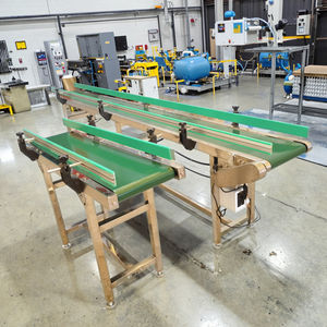 Mesin Konveyor Sabuk PVC Portabel Listrik Buatan Cina, Sabuk Konveyor Kecil Hijau untuk Gudang Makanan dan Bengkel - Product Image 5