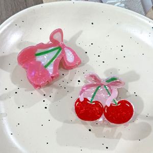 Nouvelle pince à cheveux requin légère en acrylique, motif fruits d'été frais, pour chignon arrière, accessoire de mariage - Product Image 6