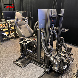 Simulateur profil aluminium volant personnalisé Cockpit simulateur de jeu de conduite superbe Cockpit avec vraie chaise course - Product Image 3