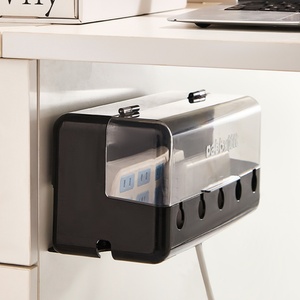 <b>Portable</b> Data Cable Storage with Large Capacity Hidden <b>Socket</b> Modern Square Home Office Cable Tidy Box - Product Image 1