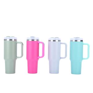 Vente chaude deuxième génération 40oz gobelet en acier inoxydable Double couche isolation poignée Portable voiture tasse à eau pour Cold-Keeper - Product Image 2