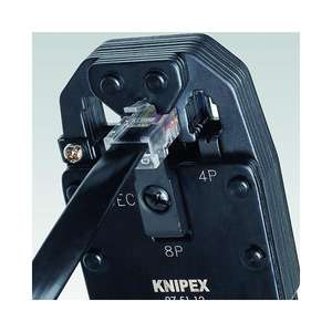 KNIPEX - 97 51 12 SB Alicates de prensado para enchufes occidentales bruñidos-EAN 4003773044406 Alicates de prensado y terminales - Product Image 3