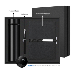 Cao Cấp 450Ml Chân Không Flask A5 Đồng Bằng Máy Tính Xách Tay Sang Trọng Kim Loại Bút 3-Trong-1 Quà Tặng Doanh Nghiệp Thiết Lập Phổ Biến Bán Hàng Tùy Chỉnh - Product Image 1