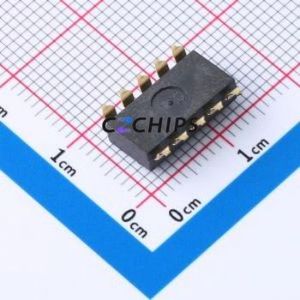 2.54-5P TPGT DIP Switch SMD Switch Flat Toggle, Raised Type Single Pole Single Throw 5 Gull Wing Type - Product Image 2