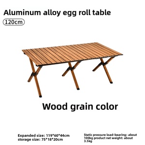 Sân sau di động gấp bảng phục vụ dã ngoại cắm trại Thiết bị cắm trại Bảng Hợp Kim Nhôm xách tay có thể gập lại với chân - Product Image 5