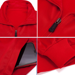 เสื้อสเวตเชิ้ตมีซิปบุขนแกะสำหรับเด็ก สีแดง สีดำ เสื้อกีฬา ชุดพ่อแม่ลูก WD958 - Product Image 4