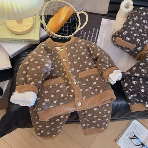 Ropa para Niños - Conjuntos de Ropa para el Hogar para Hombre y Mujer Otoño/Invierno - Conjuntos Gruesos y Cálidos con Estampado de Leopardo para Bebé - Product Image 2