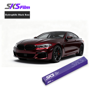 Autofilm mit höchster Qualität Super gloss Metallic Dragon Blood <span class=keywords><strong>Red</strong></span> Vinyl Wrap Film Glänzende rote Auto aufkleber für Autos - Product Image 2
