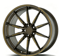 Nouvelles jantes forgées 6061-T6 à déport profond, 10 branches, finition miroir poli, en alliage, 18-22 pouces, 5x112/114.3/120, PCD ET personnalisé