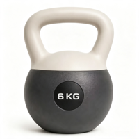 Kettlebell en fonte revêtue de vinyle, kettlebell multifonction pour la musculation à domicile et en salle de sport