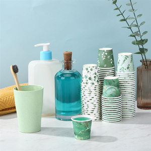 Factory Supply Custom Disposable Bathroom <strong>Cups</strong> <strong>Mini</strong> Mouthwash <strong>Cups</strong> Small Printed <strong>Paper</strong> <strong>Cup</strong> for Home Travel Picnic Party - Product Image 2