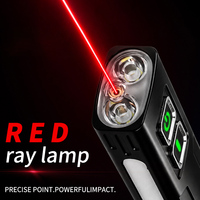 Linterna Táctica EDC de Alta Potencia al Mejor Precio, Recargable por USB con Láser Rojo, Luz UV Púrpura, Lámpara de Trabajo Magnética, Luz RGB
