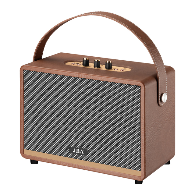The Best Retro-Inspired Portable Bass Blue Tooth Speaker 10W with Audio Out and Mic Input Vintage Battery Powered Loudspeaker