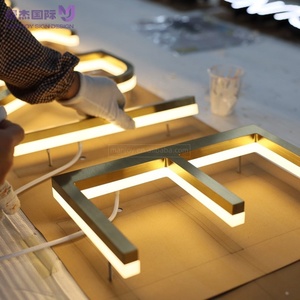 Tùy chỉnh Vàng Logo <span class=keywords><strong>Led</strong></span> kênh chữ ký ngoài trời Backlit công ty kinh doanh signage cho công ty cửa hàng phía trước cho các cửa hàng bệnh viện - Product Image 4
