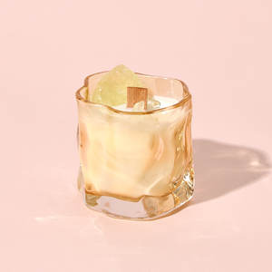 热销7盎司高端可重复使用独特扭曲形状彩虹色彩虹玻璃容器蜡烛蜡烛罐 - Product Image 4