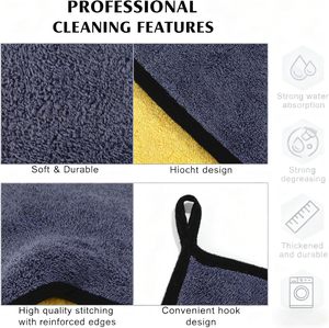 Toalla de Microfibra de Alta Calidad NOVISON de 30cm X 30cm de Secado Rápido y Color Sólido para Lavado de Autos y Uso Doméstico - Product Image 2