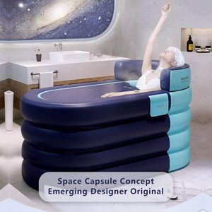<span class=keywords><strong>Baignoire</strong></span> de spa portable extérieure en PVC pour la récupération des adultes <span class=keywords><strong>Baignoire</strong></span> gonflable pliable à froid avec pompe à air électrique sans fil - Product Image 3