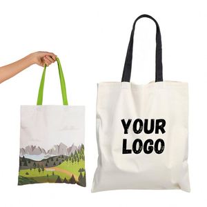 Sac fourre-tout en toile de coton personnalisé avec logo éco-responsable pour femmes, fait main avec motif logo, sac de shopping pour femmes - Product Image 6