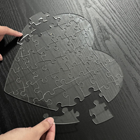 Puzzle Jigsaw Akrilik PVC Transparan Custom, Tahan Air, Cetak UV, Mainan Edukatif