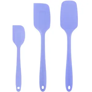 Best Selling Products 2024 Heat Resistant 3Pcs Rubber Spatulas Cookware Silicone Baking Spatula Set