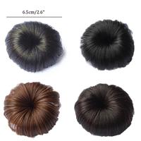 Chignon en rayonne avec pince crocodile, extensions de cheveux, chignon donut, queue de cheval courte, extensions de cheveux pour bébé fille petite taille