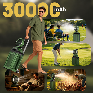 Enfriadores de Aire Industriales con Ruedas, Ventilador con Pulverizador de Niebla, 15L, Batería de 30000mAh - Product Image 5