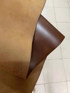 Dark Brown Cow Oil Tanned Cow <strong>Leather</strong> <strong>Italy</strong> Quality Nice Color and Crazy Horse Style Cow Skin - Product Image 5